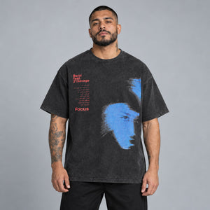 Graphic Black Y2K Tees – worn by a man