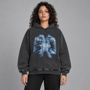 Graphic Hoodies Y2K – worn by a woman