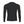 Back of the black compression shirt laid flat, plain, with raglan seams from the collar to the underarm