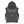 Dark grey colourway laid flat, front view with the side eyelets, drawstrings and patch pocket