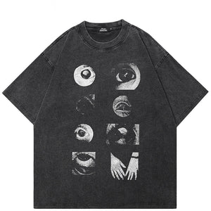 Graphic T Shirts Black Y2K Oversized