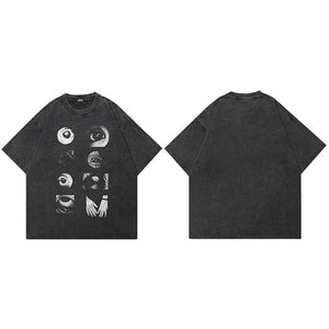 Graphic T Shirts Black Y2K Oversized