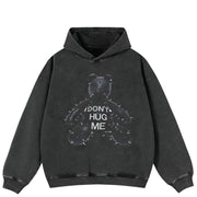 Sweat à capuche noir délavé graphique Y2K