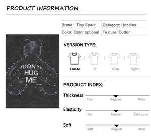 Graphic Washed Black Y2k Hoodie