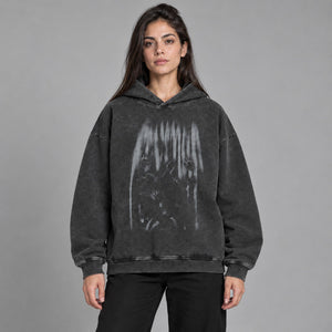 Graphic Y2K Hoodies Oversized – worn by a woman
