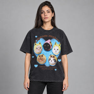 Graphic Y2K Tees Black – worn by a woman