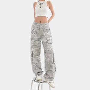 Gray Camo Cargo Pants