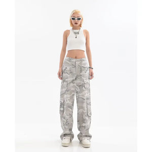 Gray Camo Cargo Pants