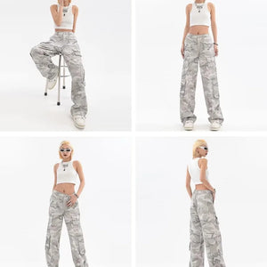 Gray Camo Cargo Pants
