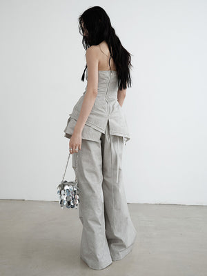 Gray Cargo Pants For Women