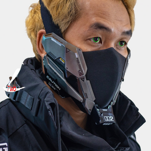 Gray Cyberpunk Mask Ninja