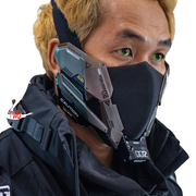 Máscara Cyberpunk Gris Ninja