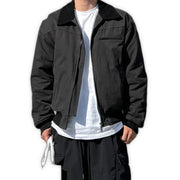 Chaqueta gris estilo Y2K