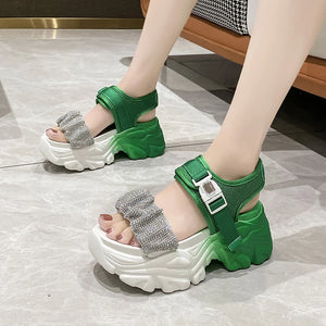 Green Chunky Sandals