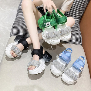 Green Chunky Sandals
