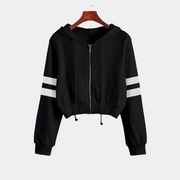 Sudadera corta con capucha verde 