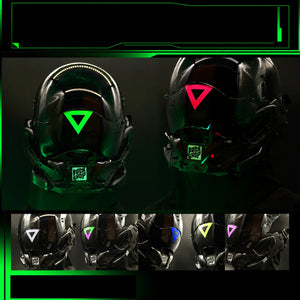 Green Cyberpunk Helmet Sticker | CYBER TECHWEAR®