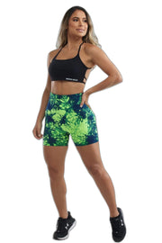 Green Women Booty Shorts