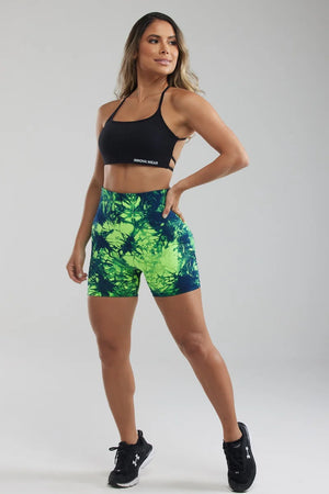 Green Women Booty Shorts