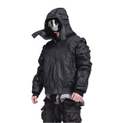 Veste cyberpunk noire futuriste