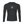 Black long sleeve compression shirt laid flat, front, small white spiked emblem centred on the chest