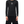 A model wears the black shirt with black shorts, front view, the raglan sleeves fitted to the wrist