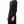 Side view on the model in the black compression shirt, the knit close along the chest and back