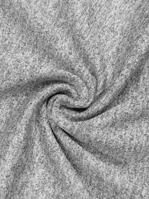 Swirl of the Flecking Gray polyester and spandex fabric of the gym compression shirt, heathered texture
