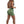 Gym Shorts Booty Green - product view on white background