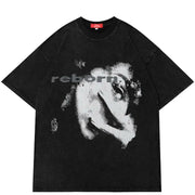 Half Face Graphic Y2K Tees