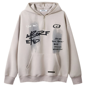 Half Zip Up Y2k hoodie