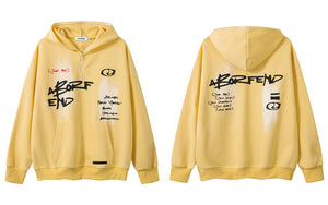 Half Zip Up Y2k hoodie