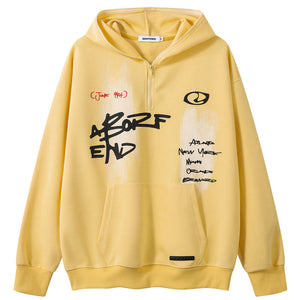 Half Zip Up Y2k hoodie