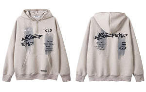 Half Zip Up Y2k hoodie