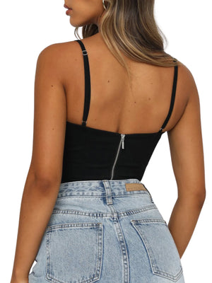 Halterneck Sleeveless Crop Top