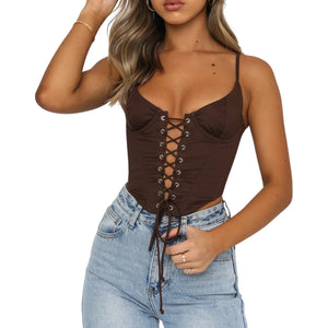 Halterneck Sleeveless Crop Top