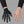 Hand Armor Techwear Gloves worn on the right hand, close-up front view on a grey studio background