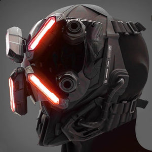 Handcrafted Cyberpunk Helmet