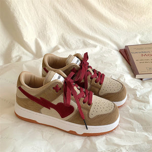 Heart Pattern Skateboard Shoes Y2K