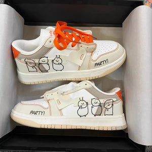 Heart Pattern Skateboard Shoes Y2K