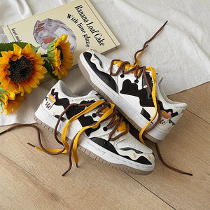 Heart Pattern Skateboard Shoes Y2K
