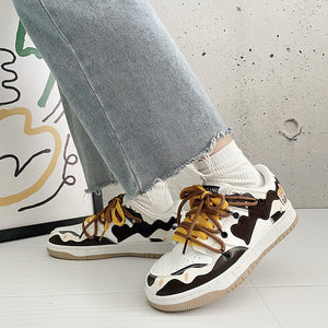 Heart Pattern Skateboard Shoes Y2K