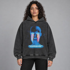 Heavy Cotton Y2k hoodie – worn by a woman