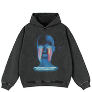 Sweat à capuche en coton épais Y2k