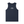 Navy colourway laid flat, the small chest wordmark picked out in white against the blue
