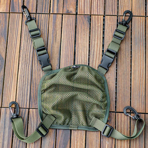 Tactical techwear backpack in nylon with external helmet net