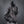 High Collar Embroidered Hoodie in black — dark techwear streetwear, view 4 of 6