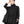High Collar Long Sleeve Black T-shirt