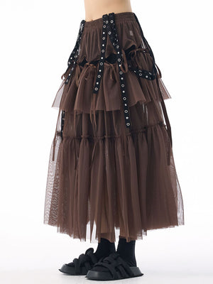 High Elastic Waist Y2K Skirt