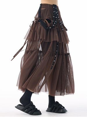High Elastic Waist Y2K Skirt